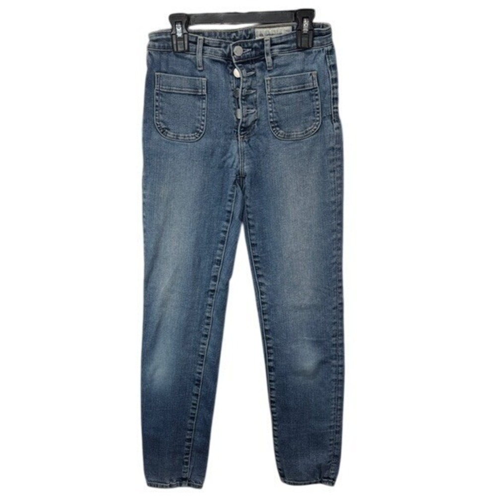 AG Jeans for Anthropologie High Rise Button Fly Cropped Jeans